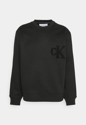 Calvin Klein Jeans CHENILLE CREW NECK - Felpa - ck black