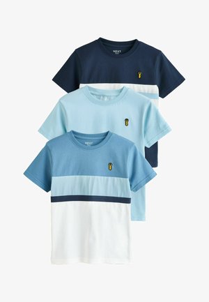Next, RELAXED FIT SHORT SLEEVE 3 PACK - Camiseta estampada - blue