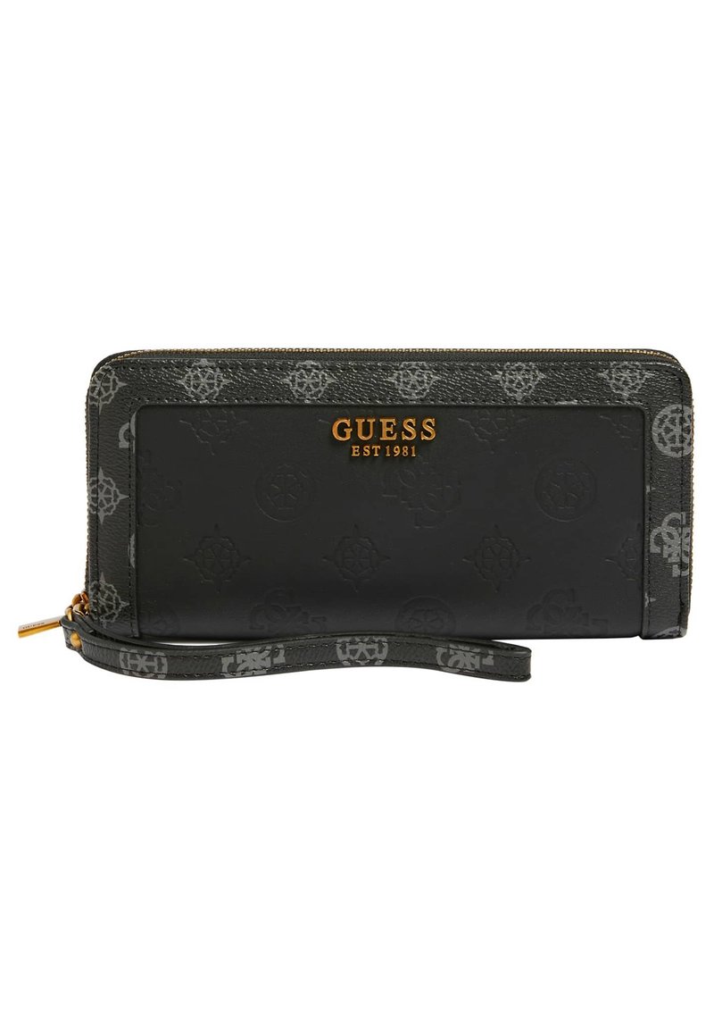 Guess ABEY LARGE ZIP AROUND Wallet blackout wash/black Zalando.co.uk
