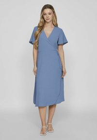 VILA VILOVIE WRAP DRESS - Päevakleit - coronet blue