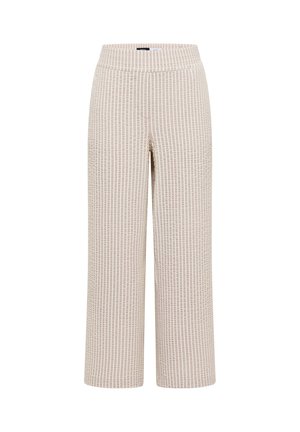 Cecil, WIDE-LEG PANTS IN SEERSUCKER QUALITY - Housut - grain beige