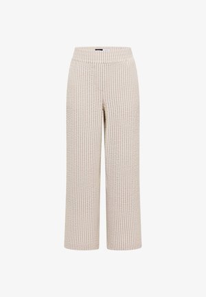 Cecil, WIDE-LEG PANTS IN SEERSUCKER QUALITY - Housut - grain beige