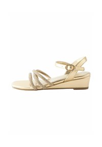 Next - WEDGE - REGULAR FIT - Sandali - gold strappy Immagine in miniatura 1