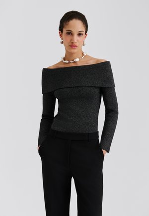 CIRELLA - Rochie maxi - black metallic