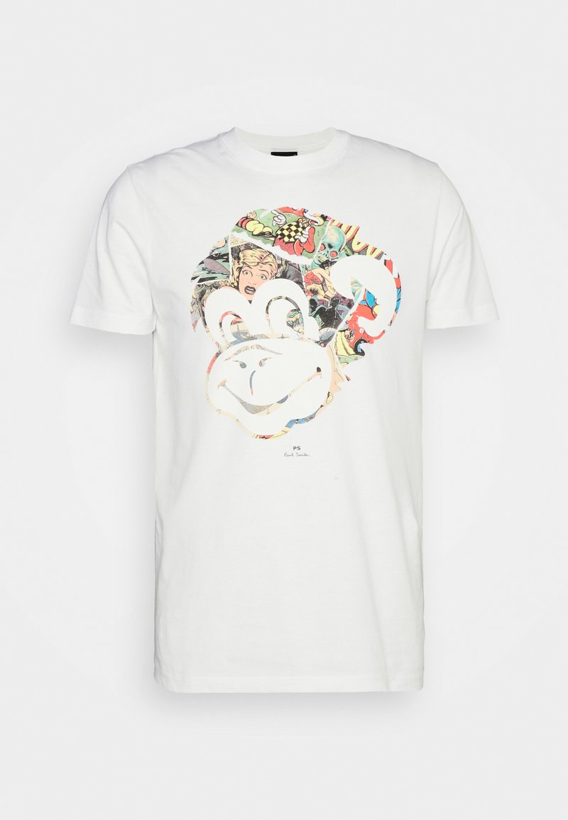 PS Paul Smith SLIM FIT MONKEY - T-shirt imprimé - white/blanc - ZALANDO.FR
