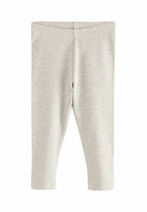 Heled hallid ribidega retuusid elastse vöökohtaga, mis on tihedalt keha vastas ja omavad ühtlast tekstuuri. Ilma eristuvate mustrite või aksessuaarideta.