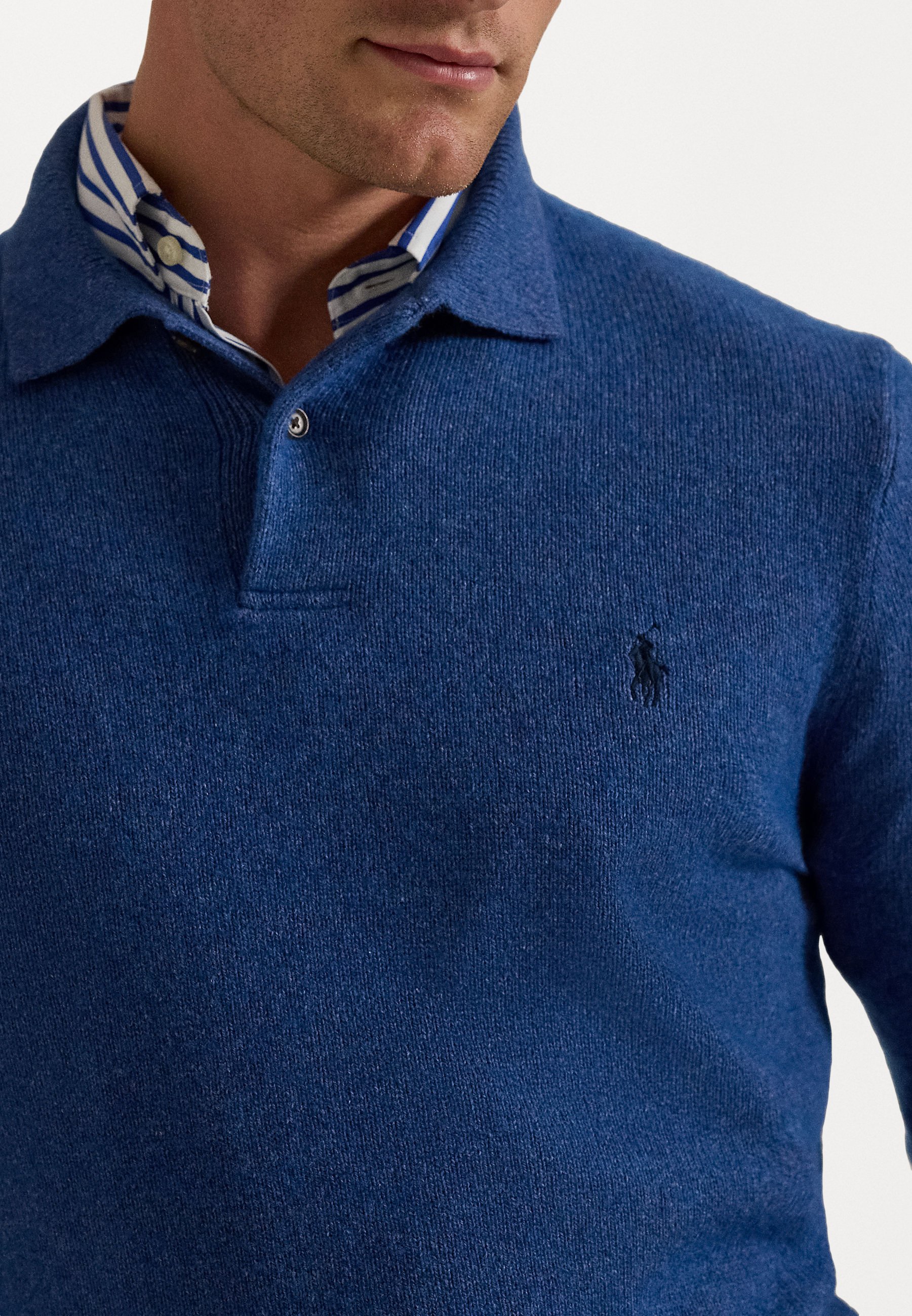 Polo Ralph Lauren WOOL-COTTON POLO-COLLAR SWEATER - Jumper