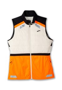 RUN VISIBLE INSULATED 2.0 - Bodywarmer - ecru fluoro flash black