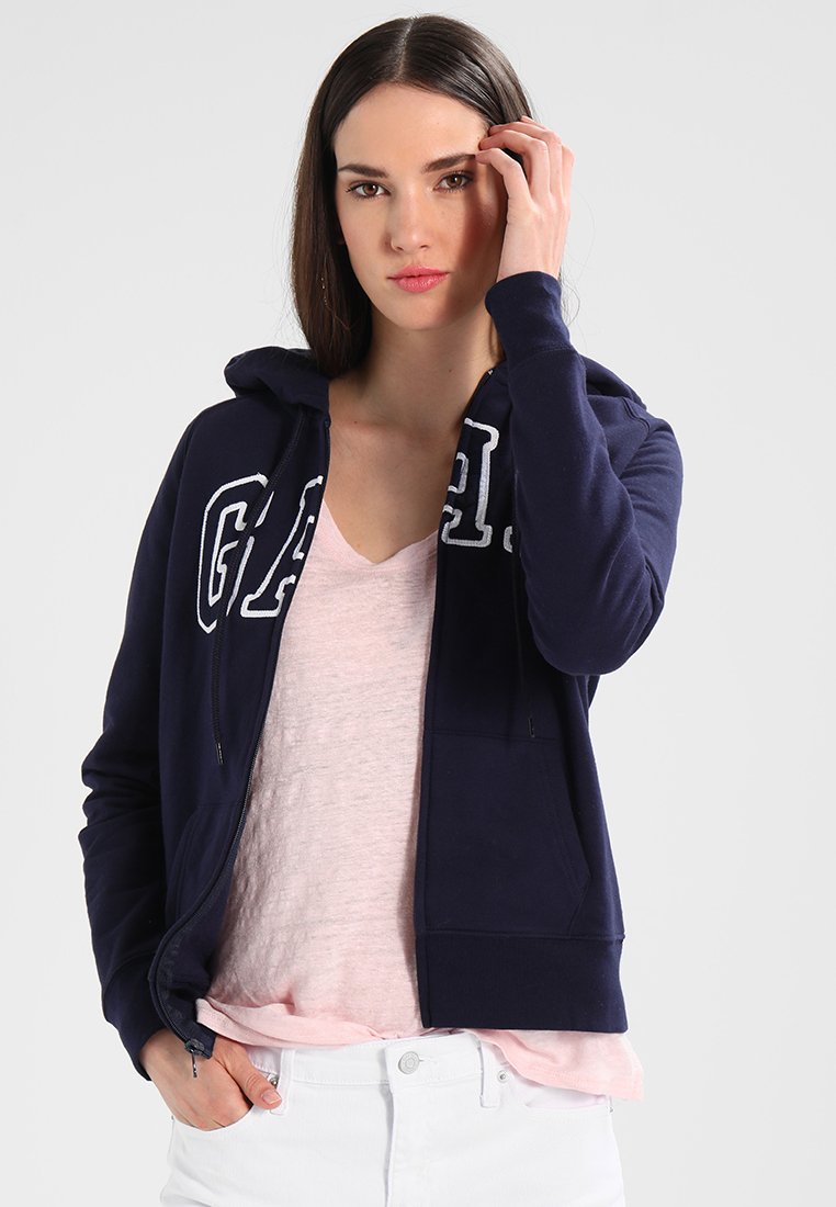 GAP Zip-up sweatshirt - navy uniform/dark blue - Zalando.co.uk