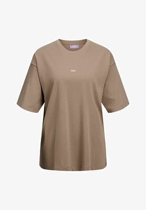 JXANDREA SS LOOSE EVERY LOGO TEE NOOS - Jednoduché tričko - brindle