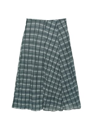 CHECK MIDI  - A-snit nederdel - grey