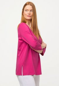 Ulla Popken COL ROND - Jednoduché tričko - rose fuchsia