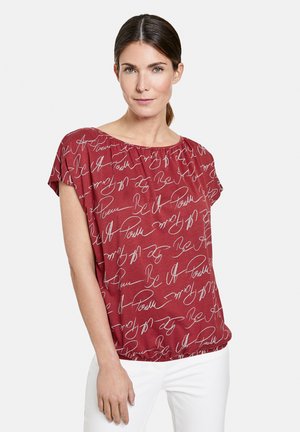 MIT SCHREIBSCHRIFTDRUCK - Blůza - wine