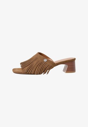 Pepe Jeans, W11 CARINE FRINGES W - Kontsaga tagant lahtised kingad - tobacco brown