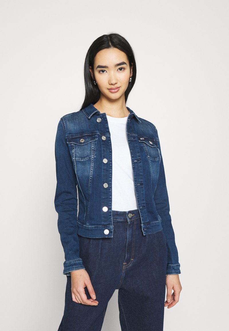 Giacca Trucker In Denim Donna Plus Size – Blu Lavato, Cotone E Poliestere, Large Più