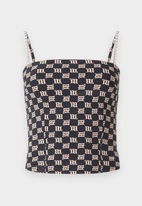 MONOGRAM SPAGHETTI - Top - black/beige