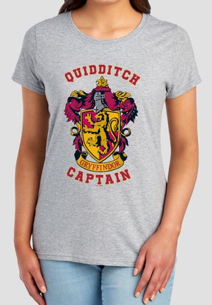 Cotton Soul, HARRY POTTER TEAM CAPTAIN GRYFFINDOR - Print T-shirt - mottled light grey