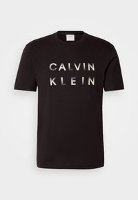 ENLARGED LOGO - Print T-shirt - black