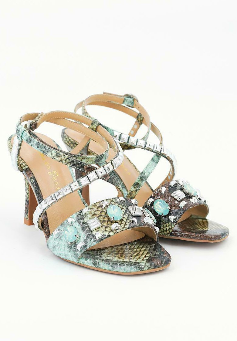 Zapatos de novia verde esmeralda Tacones gruesos Zapatos de | Etsy México
