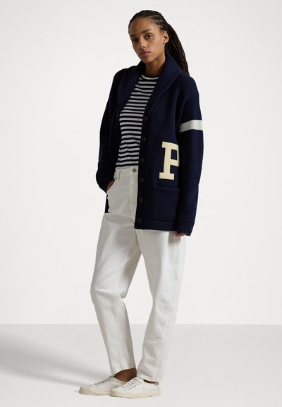 Polo Ralph Lauren WOOL SHAWL-COLLAR CARDIGAN - Neuletakki - navy/ivory