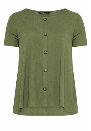 Yours Clothing, PLUS SIZE SCOOP NECK T-SHIRTS - Blouse - olive