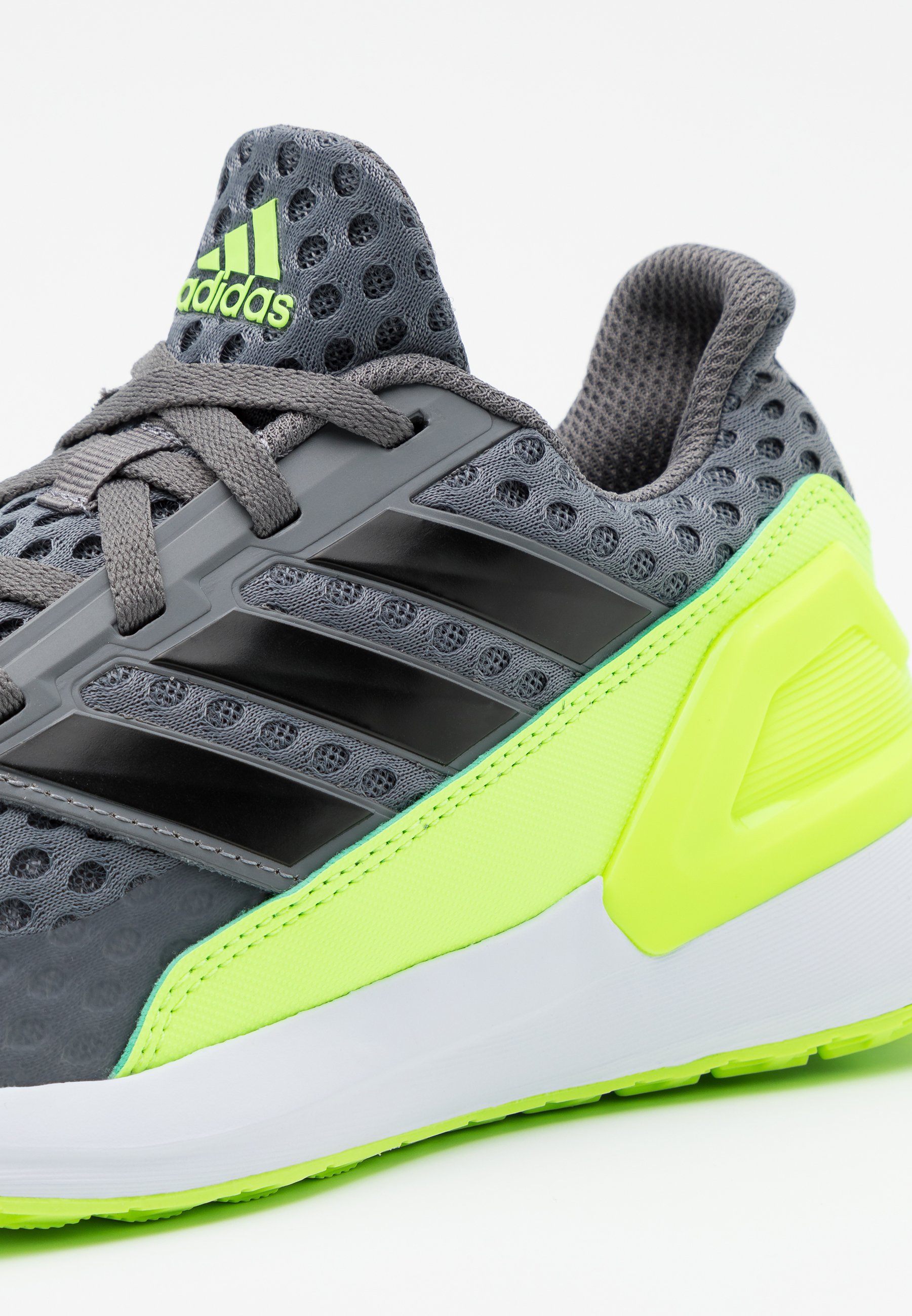 adidas Performance RAPIDA ACTIVE CLOUDFOAM RUNNING SHOES - Scarpe running  neutre - grey four/clear black/signal green/grigio - Zalando.it