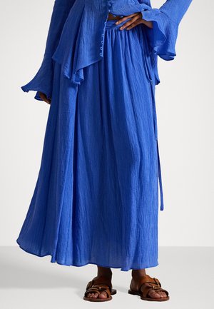 CRINKLED A-LINE WRAP SKIRT - Jupe trapèze - indigo sky
