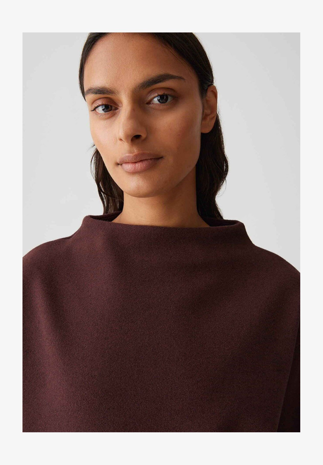 OPUS Felpa Donna Genita Loose – Modello Morbido Con Maniche A Pipistrello E Polsini A Coste, Cotone BCI