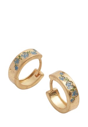 FORGET ME-NOT MINI HOOPS - Earrings - blue gold-coloured