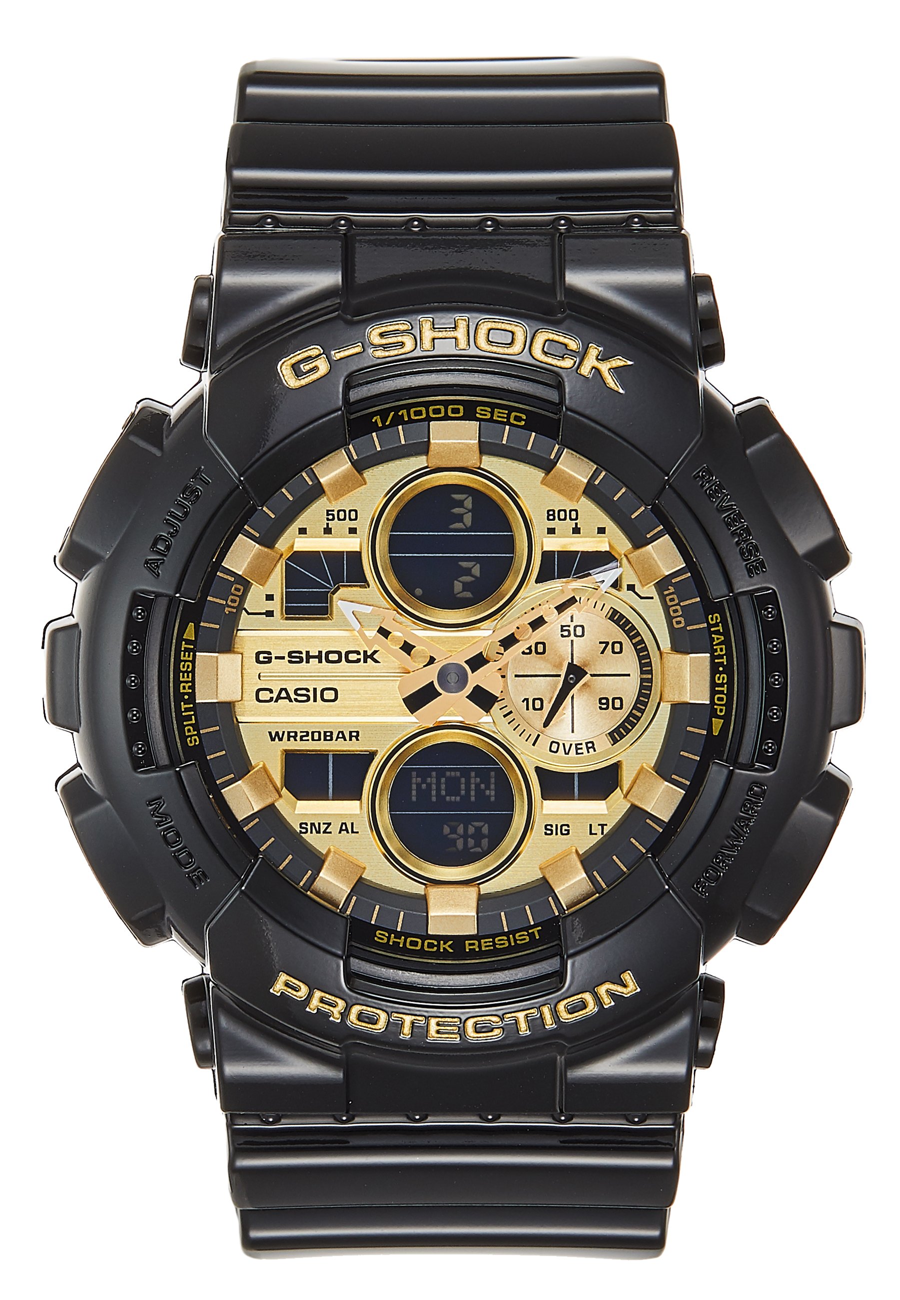 g shock black gold