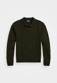 WOOL JOHNNY COLLAR JUMPER - Pulover - leaf green heather