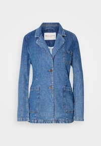 SHAPED FIT BUTTON CLOSURE PACHED POCKETS, NOTCH LAPEL - Veste en jean - clean mid blue wash