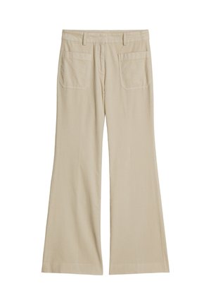 Marc O'Polo, MARC O'POLO HOSE MODEL MARTHE FLARED AUS FEINCORD   - Broek - linen beige