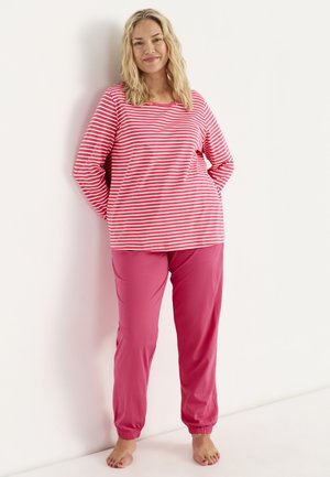 SET - Nachtwäsche Set - cerise striped
