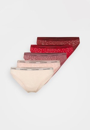 BIKINI 5 PACK ICON LACE - Briefs - deep mauve/syrah