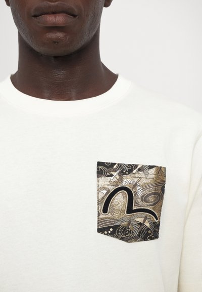 Evisu POCKET & SEAGULL TEE - Μπλουζάκι με στάμπα - beige
