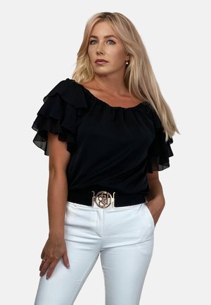 SPANISH WITH FRILLS ON THE SLEEVES - Blouse - black