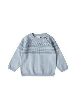 MIT NORWEGER MUSTER - Pullover - light blue