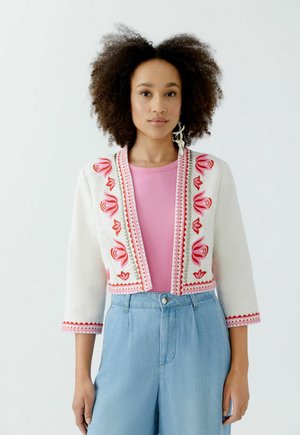 BOLERO  - Cardigan - white red