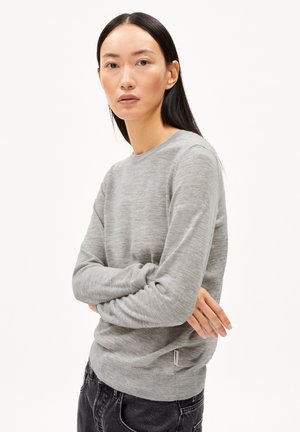 ELDIAA MERINO - Strickpullover - light grey melange