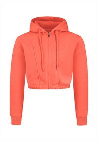 ELMA CROPPED ZIP HOODIE - Sweater met rits - koralle