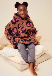 Next HOODED BLANKET - Badekåber - ecru animal print