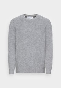 SLHNEWCOBAN CREW NECK - Strickpullover - medium grey melange