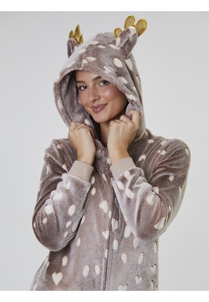 ALL IN ONE REINDEER LUXURY ONESIE - Pigiama - taupe