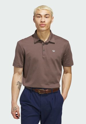 adidas Performance STRIPE  - Polo majica - trace brown   dark brown