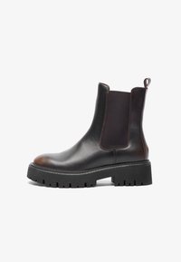 LEATHER - Botines - dark brown