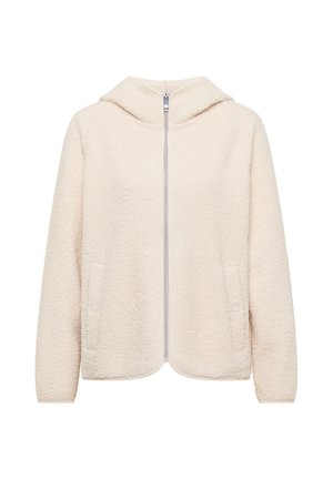 Cecil, PLAIN-COLOURED HOODED TEDDY JACKET - Veste polaire - teddy vanilla white