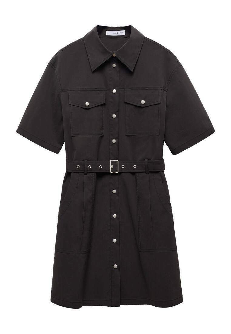 Mango Blousejurk zwart Mango Blousejurk zwart