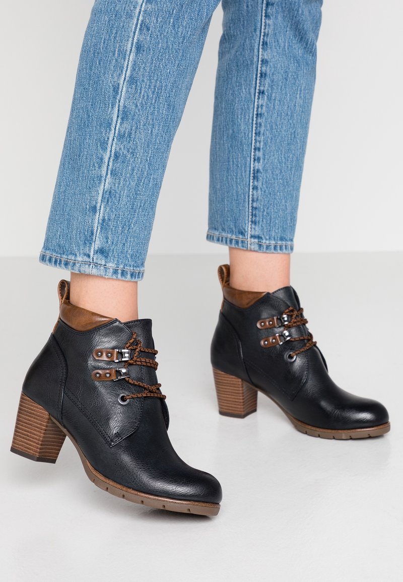 Marco Tozzi Boots à talons - dark blue