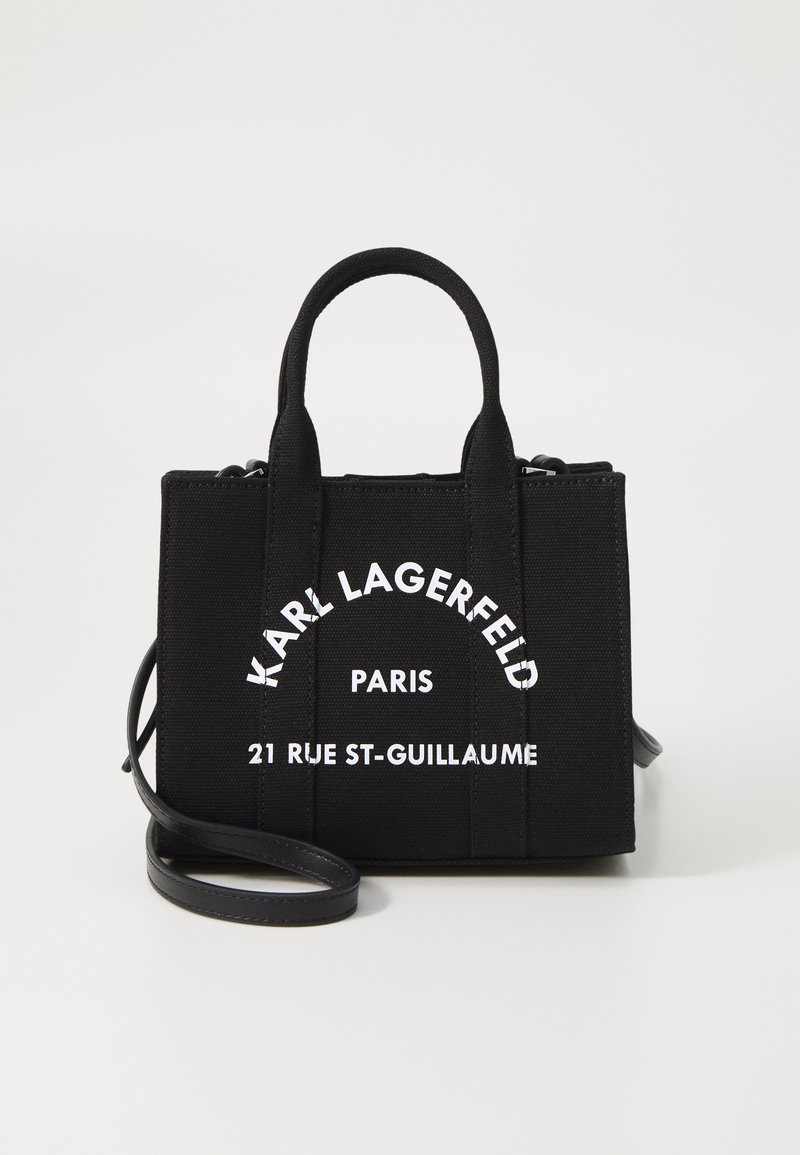 KARL LAGERFELD SQUARE MINI TOTE - Mala de mão - black